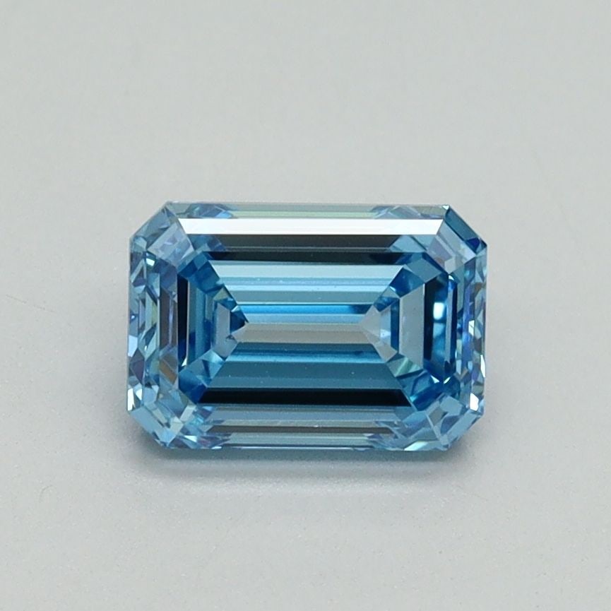 Loose Diamond - EMERALD 1.05ct Fancy Vivid Blue VS1: Loose Diamond - EMERALD 1.05ct Fancy Vivid Blue VS1 Source: This is a real non-mined Diamond that has been grown in a lab Shape: EMERALD Carats: 1.05 Color: Fancy Vivid Blue Certification: IGI Video: