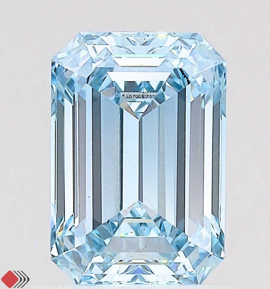 Loose Diamond - EMERALD 1.02ct Fancy Intense Blue VS1: Loose Diamond - EMERALD 1.02ct Fancy Intense Blue VS1 Source: This is a real non-mined Diamond that has been grown in a lab Shape: EMERALD Carats: 1.02 Color: Fancy Intense Blue Certification: IGI Vid