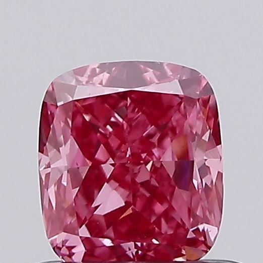 Loose Diamond - CUSHION MODIFIED 0.52ct Fancy Vivid Pink VS1: Loose Diamond - CUSHION MODIFIED 0.52ct Fancy Vivid Pink VS1 Source: This is a real non-mined Diamond that has been grown in a lab Shape: CUSHION MODIFIED Carats: 0.52 Color: Fancy Vivid Pink Certific