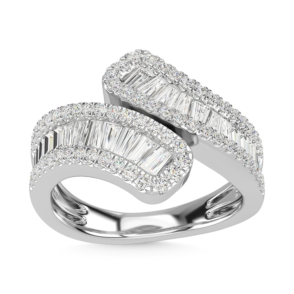 14K White Gold Diamond 1 3/8 Ct.Tw. Fashion Ring: 14K White Gold Diamond 1 3/8 Ct.Tw. Fashion Ring 14k White Gold Stone Color: G-h Stone Clarity: Si1 Each ring is presented in standard size 6.5. Complimentary resizing is available between sizes 510 (