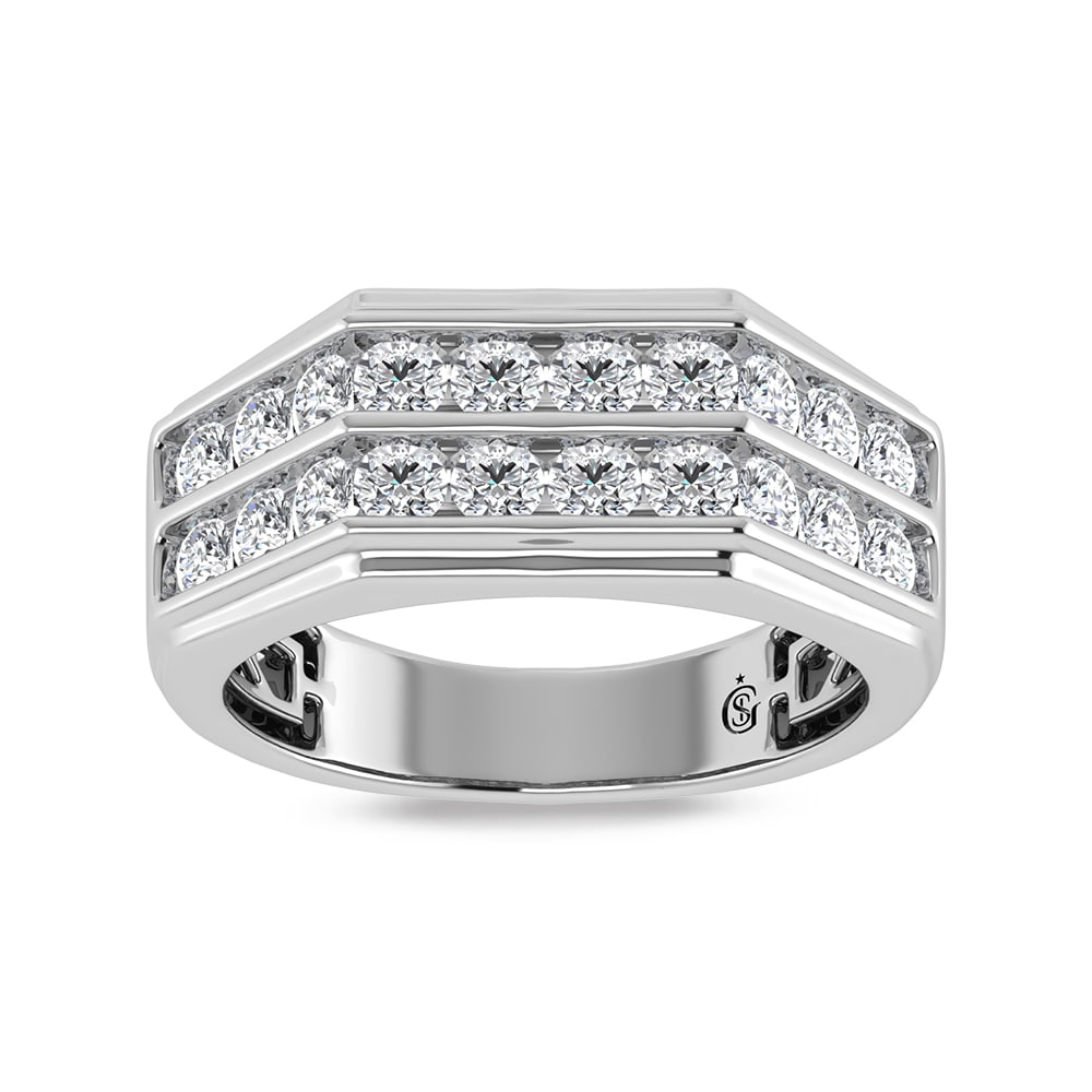 10K White Gold Lab Grown Diamond 2 Ct.Tw. Mens Band: 10K White Gold Lab Grown Diamond 2 Ct.Tw. Mens Band 10K White Gold Labgrown Diamond 2 Ct.Tw. Mens Band 10k White Gold Stone Color: D-f Stone Clarity: Vs Each ring is presented in standard size 6.5. Co