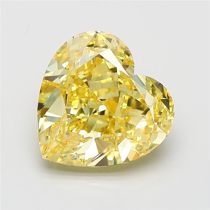 Loose Diamond - HEART 5.0ct Fancy Vivid Yellow VS1: Loose Diamond - HEART 5.0ct Fancy Vivid Yellow VS1 Source: This is a real non-mined Diamond that has been grown in a lab Shape: HEART Carats: 5.0 Color: Fancy Vivid Yellow Certification: IGI Video: