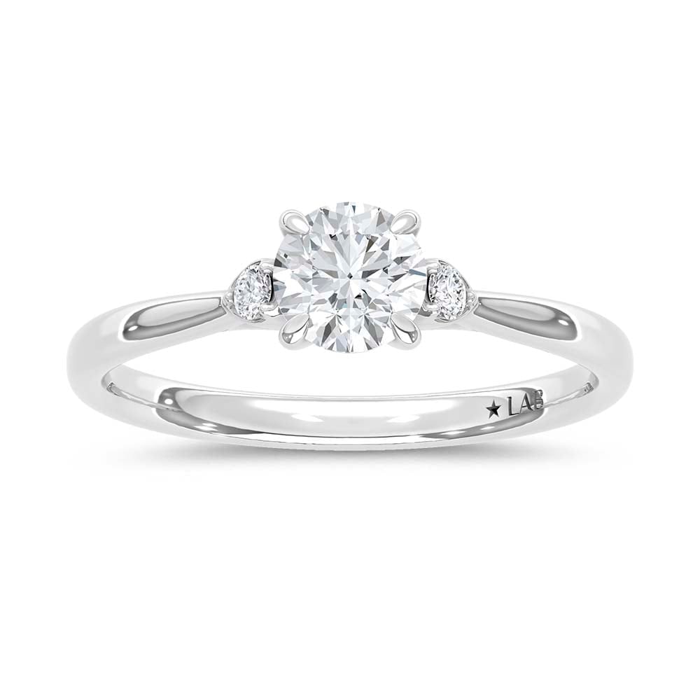 10K White Gold Lab Grown Diamond 1/2 Ct.Tw. Promise Ring: 10K White Gold Lab Grown Diamond 1/2 Ct.Tw. Promise Ring Celebrate love, commitment, and meaningful moments with this elegant lab-grown diamond promise ring, crafted in radiant 10K white gold. Featuri