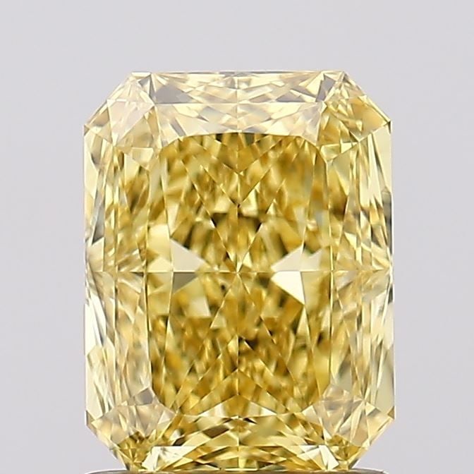 Loose Diamond - RADIANT 1.52ct Fancy Vivid Yellow VS2: Loose Diamond - RADIANT 1.52ct Fancy Vivid Yellow VS2 Source: This is a real non-mined Diamond that has been grown in a lab Shape: RADIANT Carats: 1.52 Color: Fancy Vivid Yellow Certification: IGI Vid