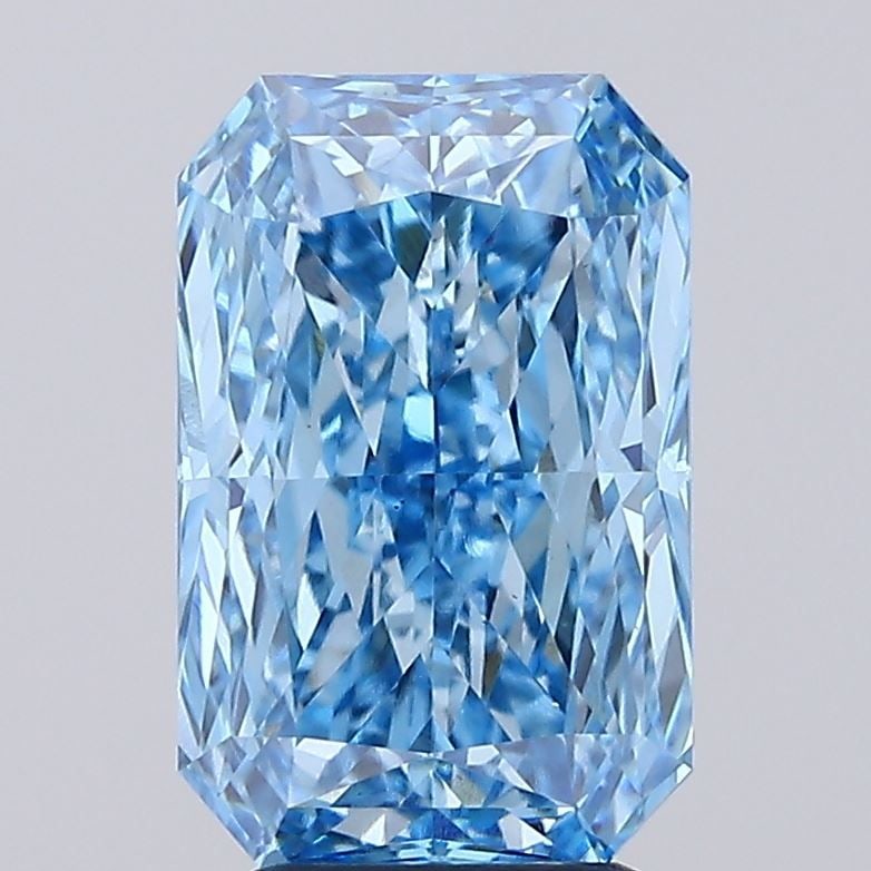 Loose Diamond - RADIANT 4.01ct Fancy Vivid Blue VS1: Loose Diamond - RADIANT 4.01ct Fancy Vivid Blue VS1 Source: This is a real non-mined Diamond that has been grown in a lab Shape: RADIANT Carats: 4.01 Color: Fancy Vivid Blue Certification: IGI Video: