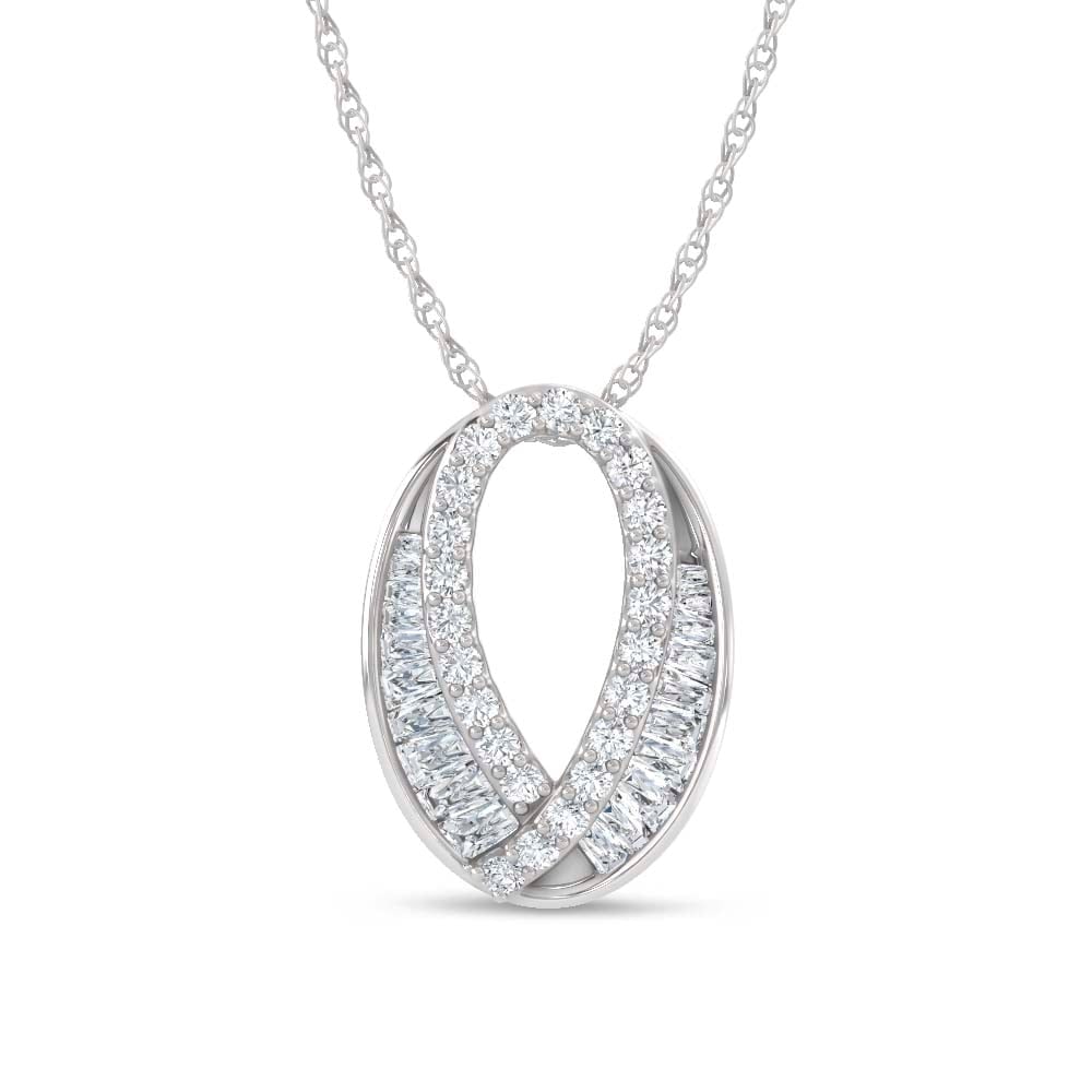 14K White Gold Lab Grown Diamond 1 7/8 Ct.Tw. Fashion Pendant: 14K White Gold Lab Grown Diamond 1 7/8 Ct.Tw. Fashion Pendant Polished 14K white gold highlights lab-grown diamonds totaling 1 7/8 carat total weight, offering refined brilliance and modern style. 14k