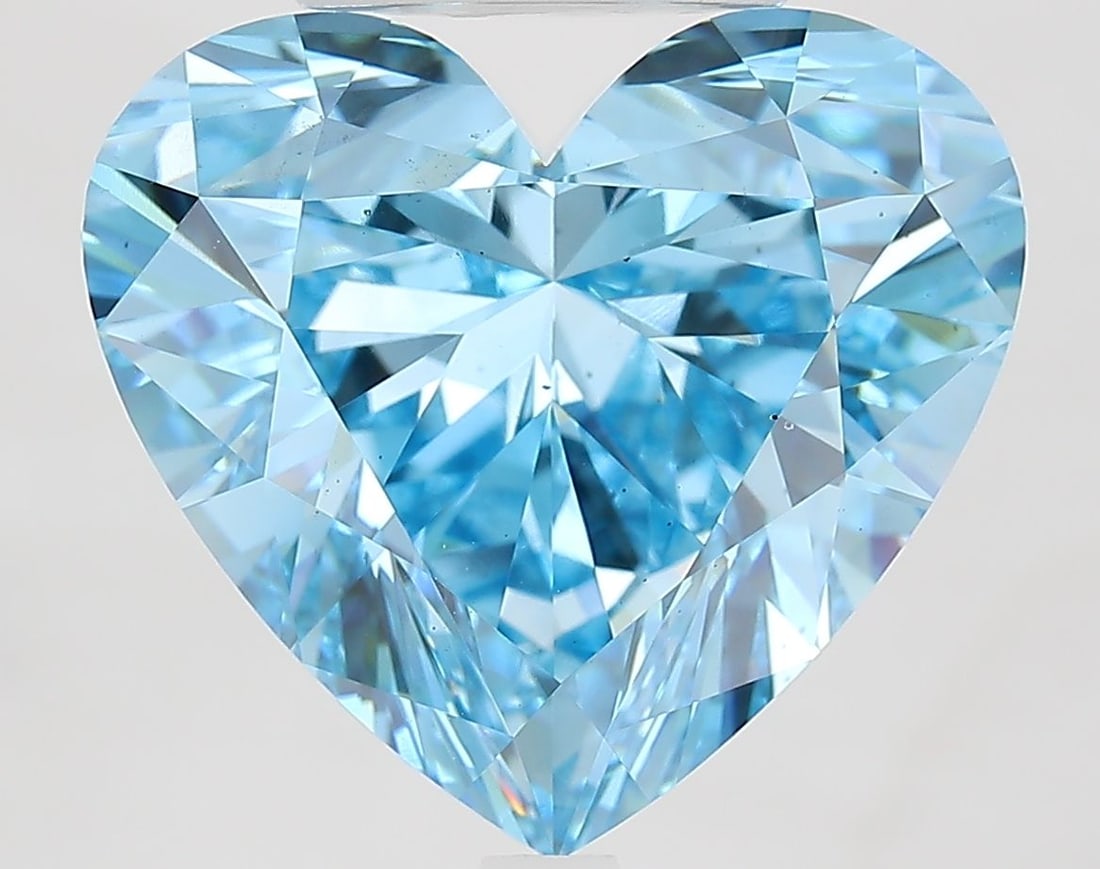 Loose Diamond - HEART 10.09ct Fancy Vivid Blue VS2: Loose Diamond - HEART 10.09ct Fancy Vivid Blue VS2 Source: This is a real non-mined Diamond that has been grown in a lab Shape: HEART Carats: 10.09 Color: Fancy Vivid Blue Certification: IGI Video: