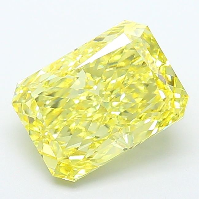 Loose Diamond - RADIANT 5.34ct Fancy Vivid Yellow VVS2: Loose Diamond - RADIANT 5.34ct Fancy Vivid Yellow VVS2 Source: This is a real non-mined Diamond that has been grown in a lab Shape: RADIANT Carats: 5.34 Color: Fancy Vivid Yellow Certification: IGI Vi