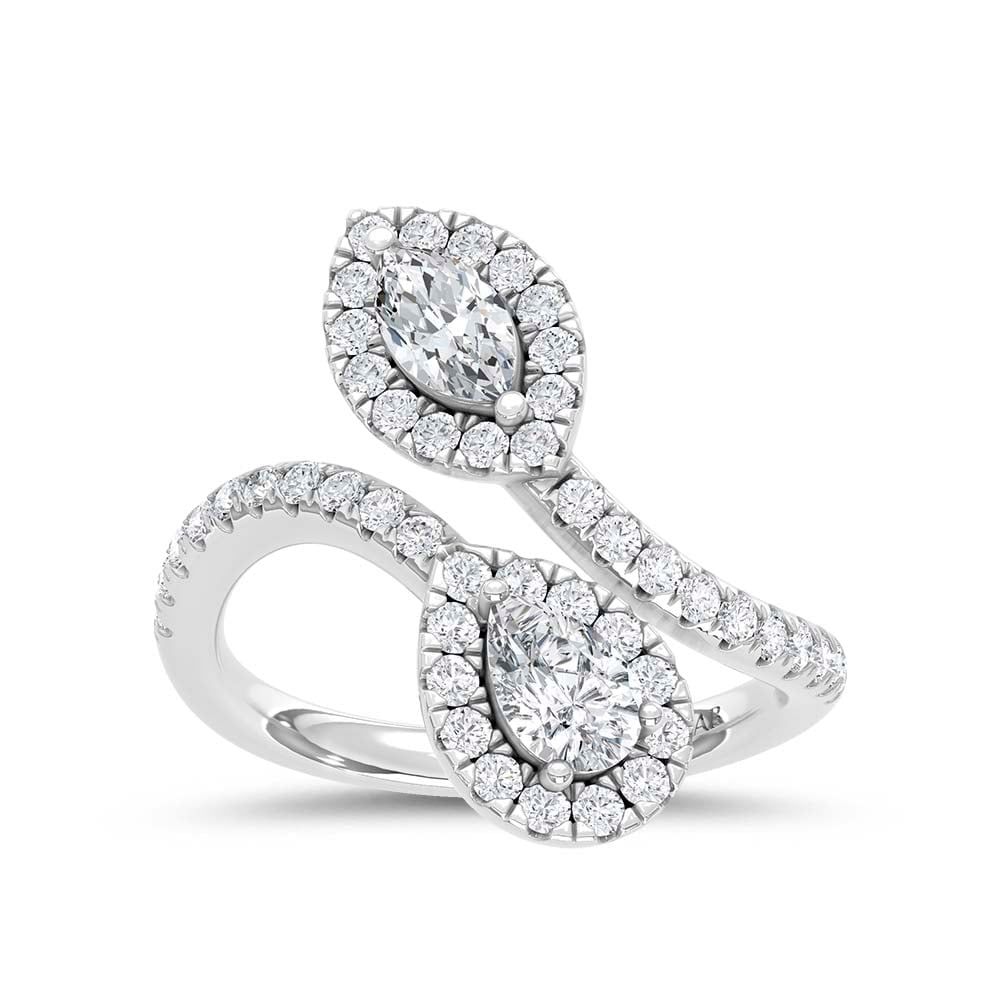 14K White Gold Lab Grown Diamond 1 1/4 Ct.Tw. Fashion Ring: 14K White Gold Lab Grown Diamond 1 1/4 Ct.Tw. Fashion Ring This refined 14K White Gold fashion ring features lab grown diamonds totaling 1 1/4 Ct.Tw., delivering contemporary elegance and radiant shin