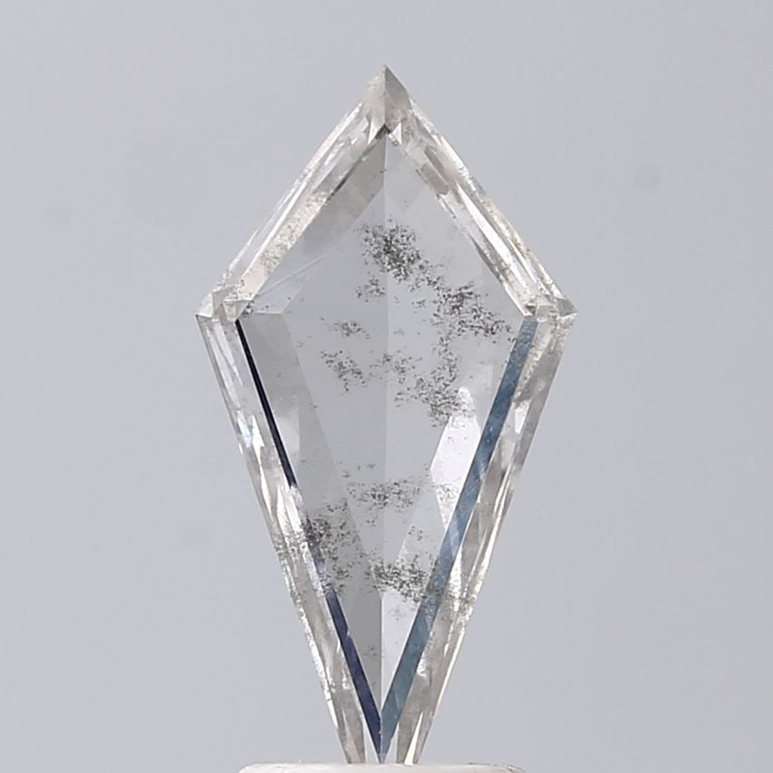 Loose Diamond - KITE 1.37ct Salt and Pepper I2: Loose Diamond - KITE 1.37ct Salt and Pepper I2 Source: This is a real non-mined Diamond that has been grown in a lab Shape: KITE Carats: 1.37 Color: Salt and Pepper Certification: NONE Video: