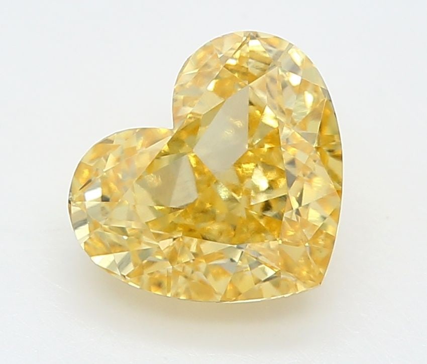 Loose Diamond - HEART 1.28ct Fancy Vivid Yellow VVS2: Loose Diamond - HEART 1.28ct Fancy Vivid Yellow VVS2 Source: This is a real non-mined Diamond that has been grown in a lab Shape: HEART Carats: 1.28 Color: Fancy Vivid Yellow Certification: IGI Video: