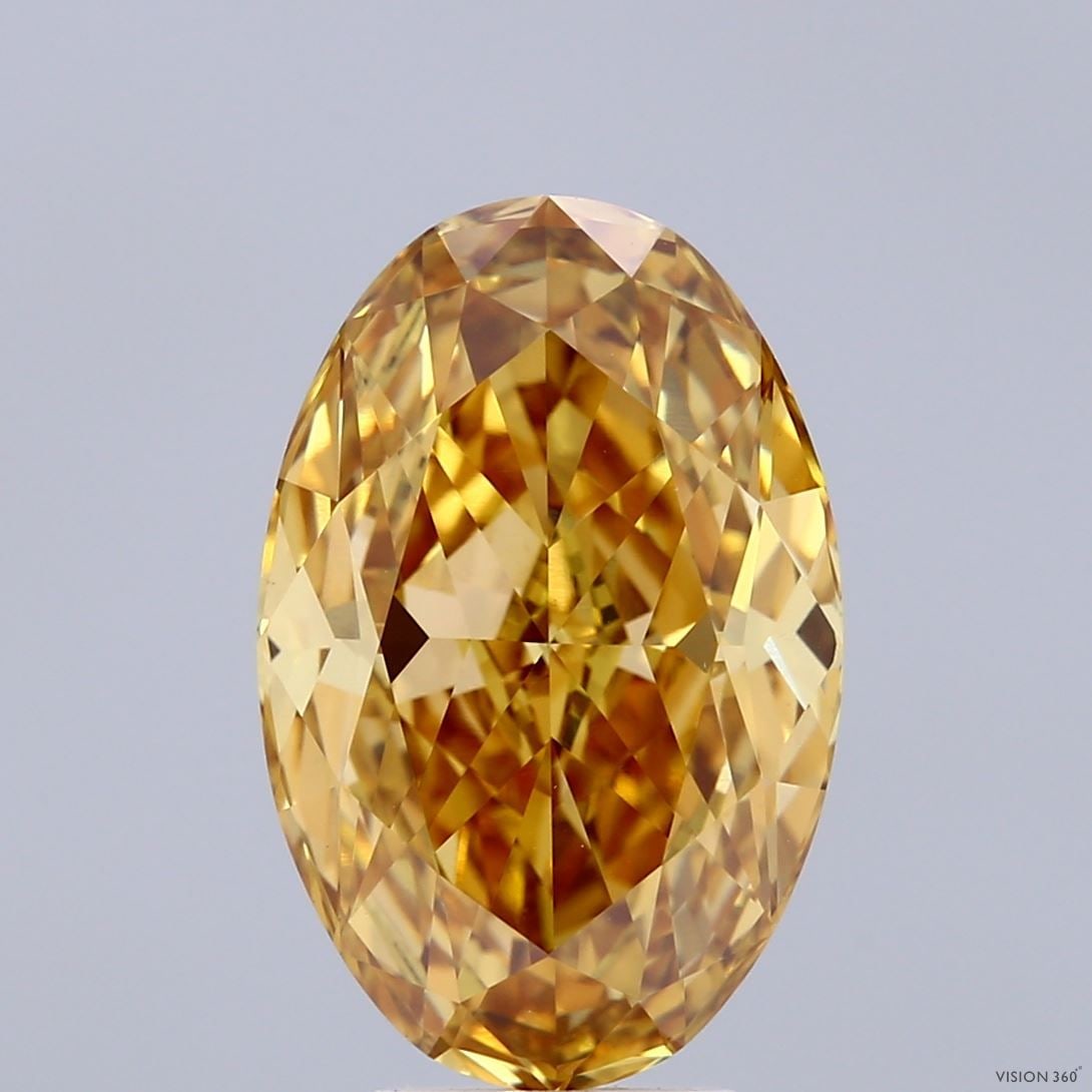 Loose Diamond - OVAL 4.88ct Fancy Vivid Yellow VVS2: Loose Diamond - OVAL 4.88ct Fancy Vivid Yellow VVS2 Source: This is a real non-mined Diamond that has been grown in a lab Shape: OVAL Carats: 4.88 Color: Fancy Vivid Yellow Certification: IGI Video: