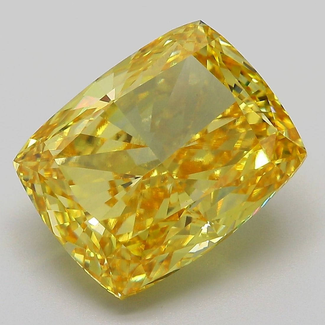 Loose Diamond - CUSHION MODIFIED 8.16ct Fancy Vivid Yellow VS1: Loose Diamond - CUSHION MODIFIED 8.16ct Fancy Vivid Yellow VS1 Source: This is a real non-mined Diamond that has been grown in a lab Shape: CUSHION MODIFIED Carats: 8.16 Color: Fancy Vivid Yellow Cert