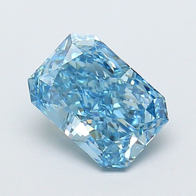 Loose Diamond - RADIANT 2.18ct Fancy Vivid Blue VVS2: Loose Diamond - RADIANT 2.18ct Fancy Vivid Blue VVS2 Source: This is a real non-mined Diamond that has been grown in a lab Shape: RADIANT Carats: 2.18 Color: Fancy Vivid Blue Certification: IGI Video: