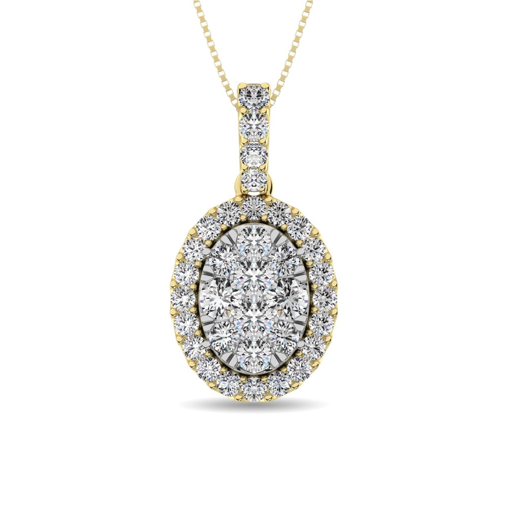 Diamond 5/8 Ct.Tw. Fashion Pendant in 14K Yellow Gold: Diamond 5/8 Ct.Tw. Fashion Pendant in 14K Yellow Gold 14k Yellow Gold Stone Color: G-h Stone Clarity: Si2 Unless otherwise specified, pendants that include a chain are paired with our standard 18-inch
