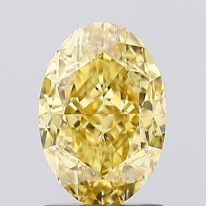 Loose Diamond - OVAL 1.67ct Fancy Vivid Yellow VS2: Loose Diamond - OVAL 1.67ct Fancy Vivid Yellow VS2 Source: This is a real non-mined Diamond that has been grown in a lab Shape: OVAL Carats: 1.67 Color: Fancy Vivid Yellow Certification: IGI Video: