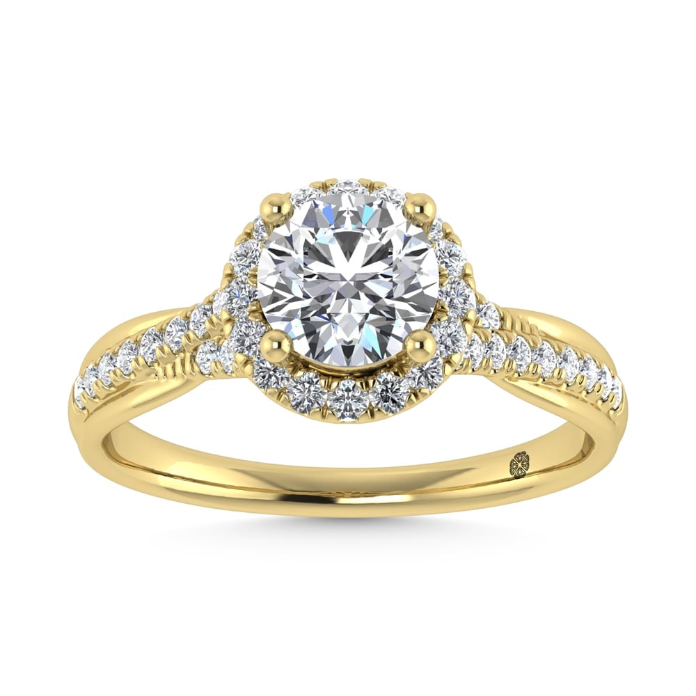 10K Yellow Gold Lab Grown Diamond 1 1/4 Ct.Tw. Engagement Ring (1 of 4)