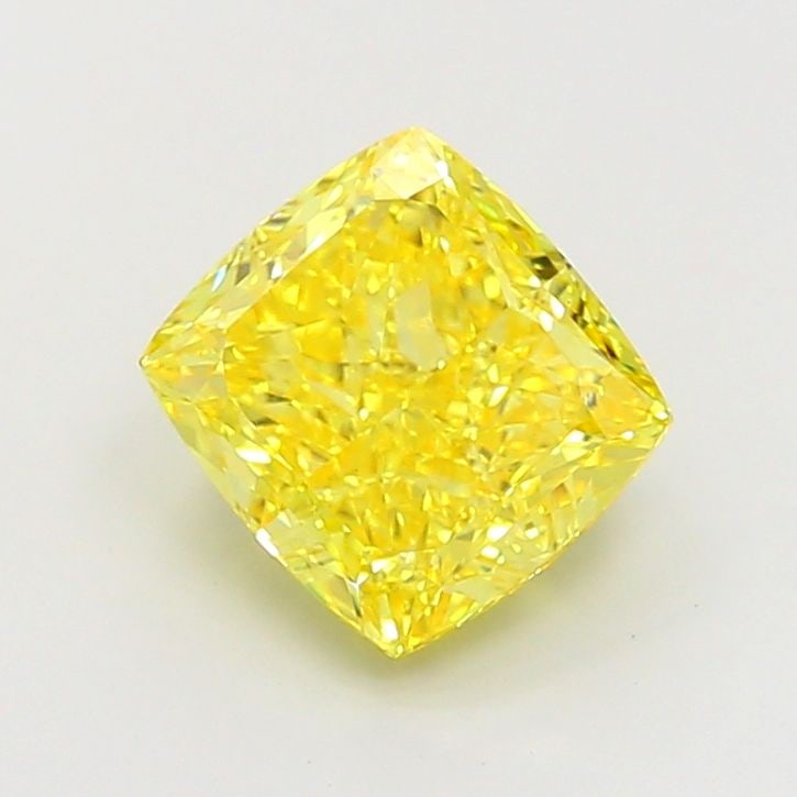 Loose Diamond - CUSHION MODIFIED 4.11ct Fancy Vivid Yellow VS1: Loose Diamond - CUSHION MODIFIED 4.11ct Fancy Vivid Yellow VS1 Source: This is a real non-mined Diamond that has been grown in a lab Shape: CUSHION MODIFIED Carats: 4.11 Color: Fancy Vivid Yellow Cert