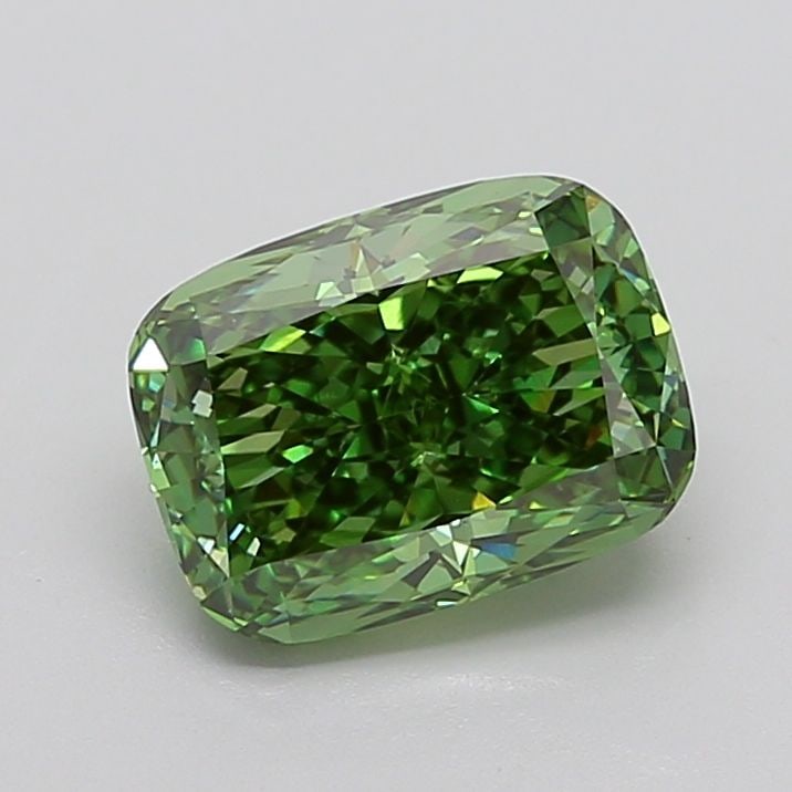 Loose Diamond - CUSHION MODIFIED 3.82ct Fancy Vivid Green VVS2 (1 of 1)