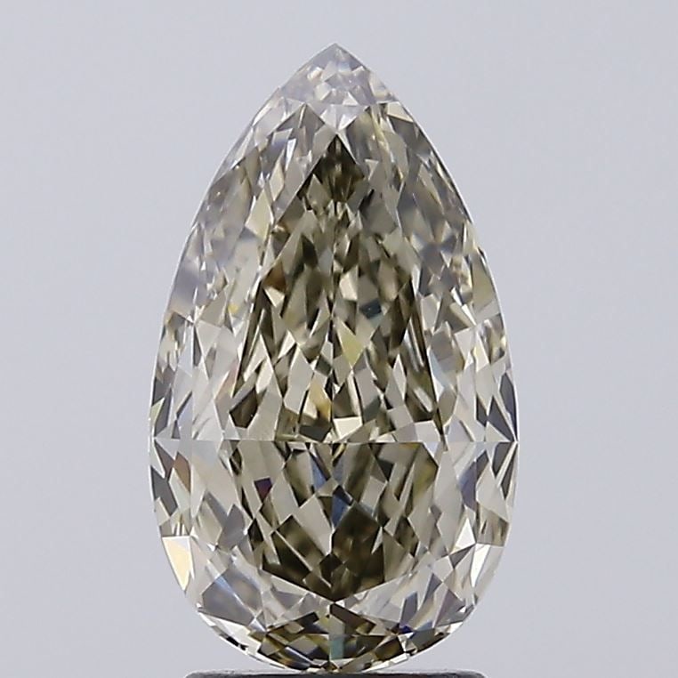 Loose Diamond - PEAR 3.08ct Fancy Light Brownish Gray VVS2: Loose Diamond - PEAR 3.08ct Fancy Light Brownish Gray VVS2 Source: This is a real non-mined Diamond that has been grown in a lab Shape: PEAR Carats: 3.08 Color: Fancy Light Brownish Gray Certification