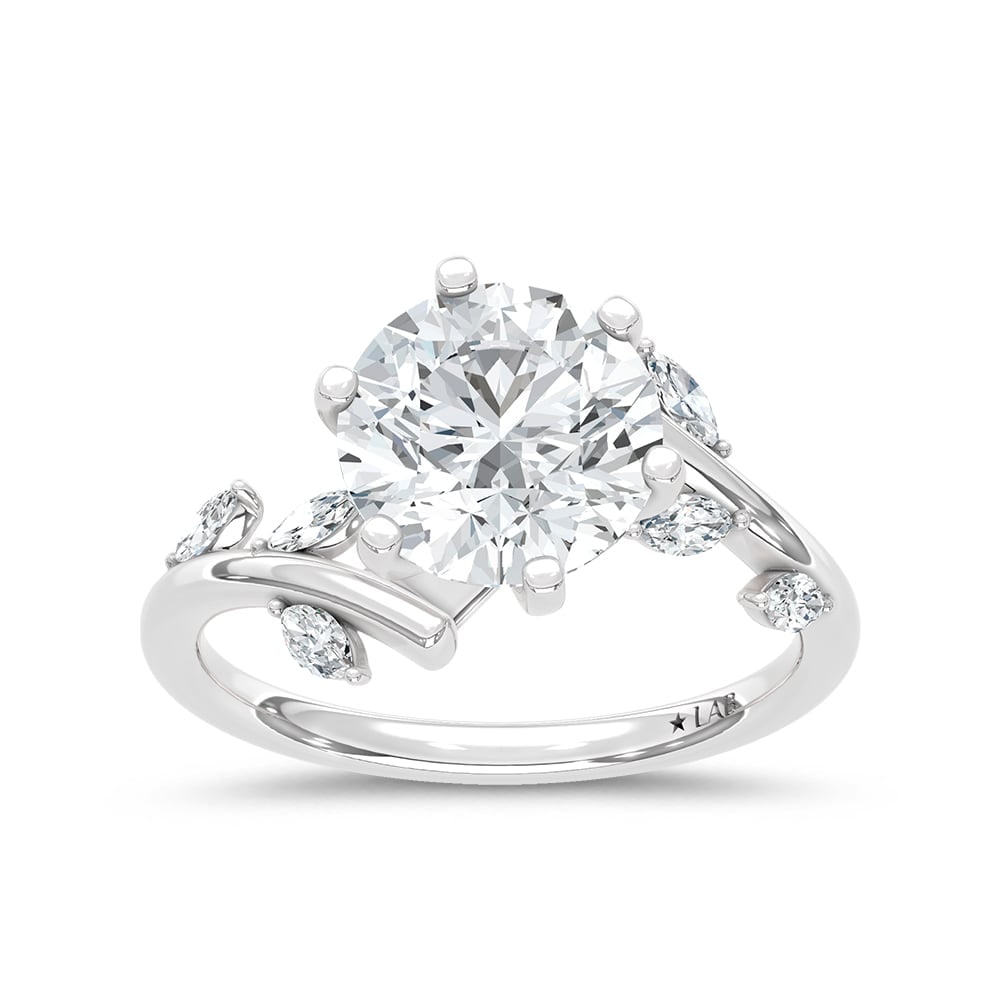 14K White Gold Lab Grown Diamond 3 1/4 Ct.Tw. Engagement Ring (1 of 4)