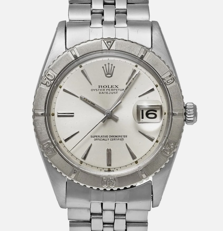 Datejust Thunderbird 1625 Silver Stick Dial Jubilee Bracelet Watch (1 of 4)