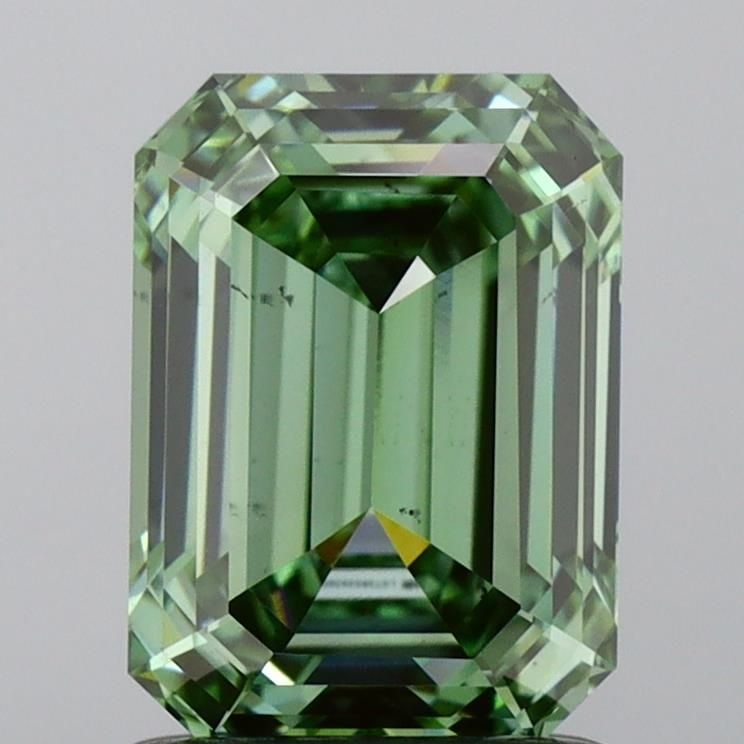 Loose Diamond - EMERALD 1.6ct Fancy Vivid Green VS2 (1 of 1)