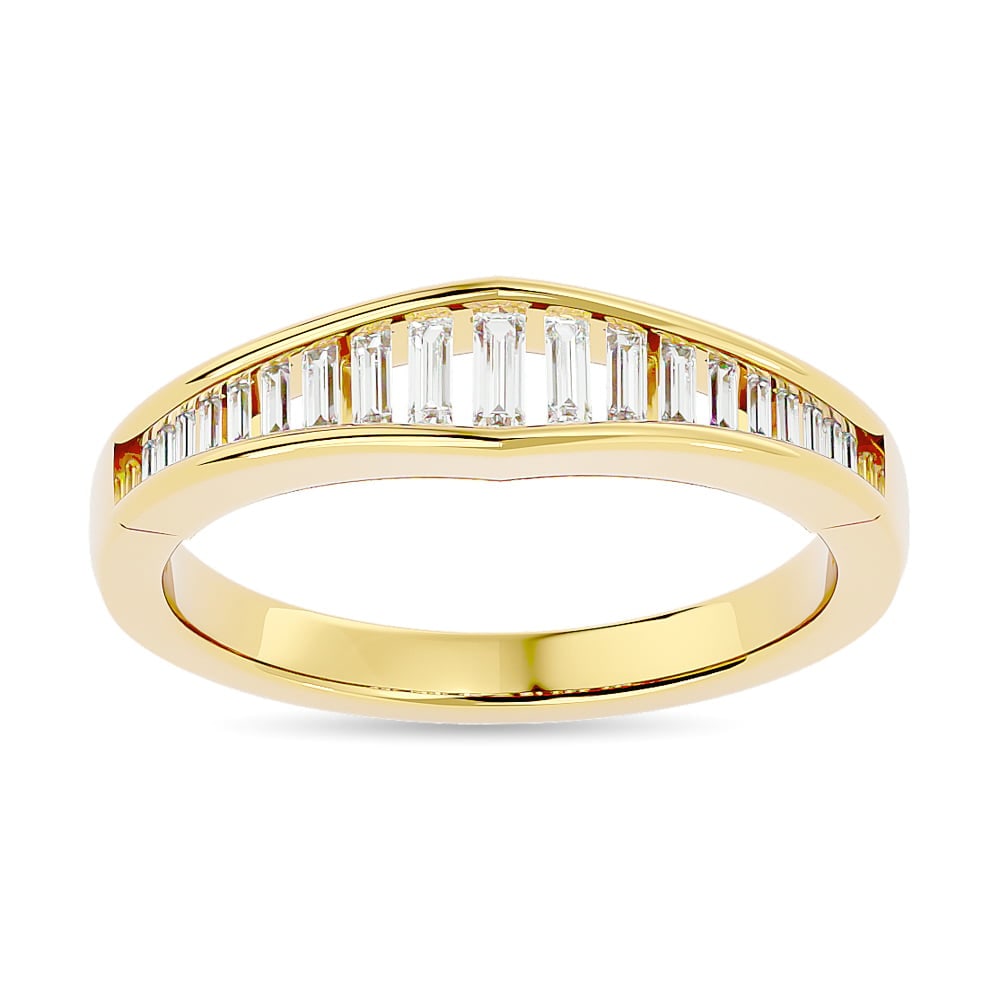Diamond 3/8 Ct.Tw. Ladies Wedding Band in 14K Yellow Gold: Diamond 3/8 Ct.Tw. Ladies Wedding Band in 14K Yellow Gold 14k Yellow Gold Stone Color: G-h Stone Clarity: Si2-i1 Each ring is presented in standard size 6.5. Complimentary resizing is available betwee