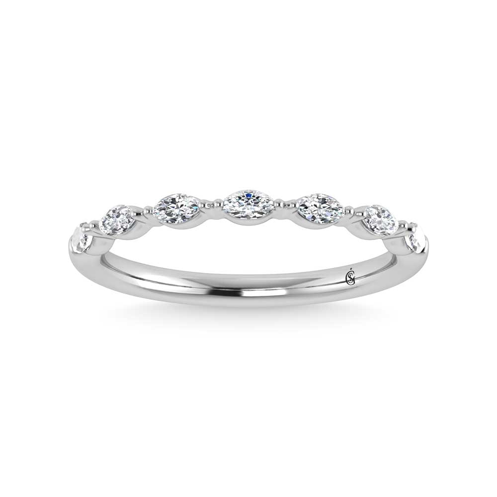 14K White Gold Lab Grown Diamond 1/4 Ct.Tw. Stackable Band (1 of 4)