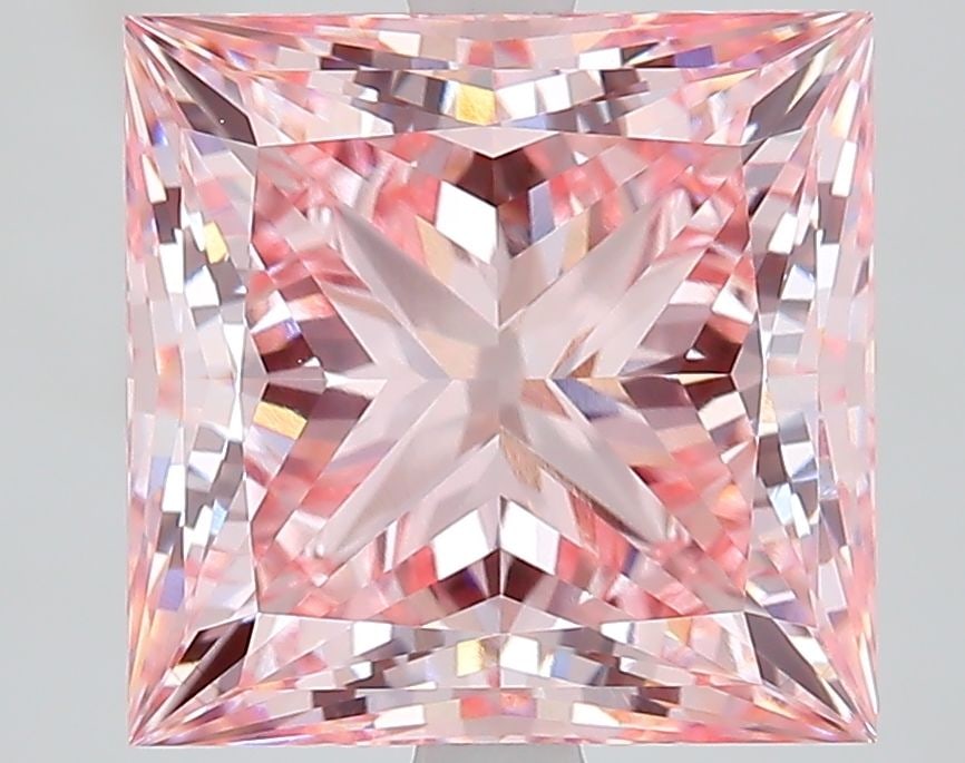 Loose Diamond - PRINCESS 5.51ct Fancy Intense Pink VVS2: Loose Diamond - PRINCESS 5.51ct Fancy Intense Pink VVS2 Source: This is a real non-mined Diamond that has been grown in a lab Shape: PRINCESS Carats: 5.51 Color: Fancy Intense Pink Certification: