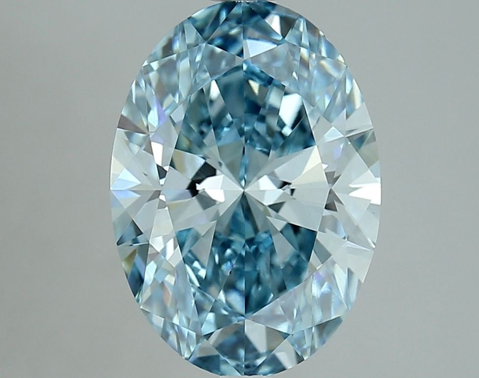 Loose Diamond - OVAL 3.05ct Fancy Vivid Blue VS1 (1 of 1)