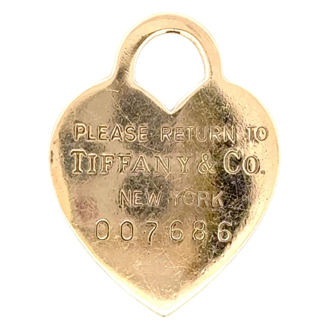 Tiffany & Co Heart Pendant 14K Yellow Gold Contemporary Design (1 of 5)