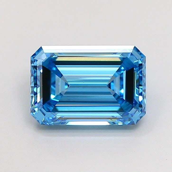 Loose Diamond - EMERALD 2.02ct Fancy Vivid Blue VS1: Loose Diamond - EMERALD 2.02ct Fancy Vivid Blue VS1 Source: This is a real non-mined Diamond that has been grown in a lab Shape: EMERALD Carats: 2.02 Color: Fancy Vivid Blue Certification: IGI