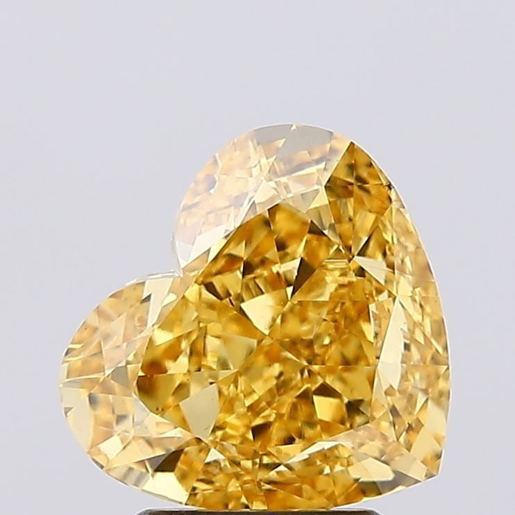 Loose Diamond - HEART 3.0ct Fancy Vivid Yellow VS2: Loose Diamond - HEART 3.0ct Fancy Vivid Yellow VS2 Source: This is a real non-mined Diamond that has been grown in a lab Shape: HEART Carats: 3.0 Color: Fancy Vivid Yellow Certification: IGI Video: