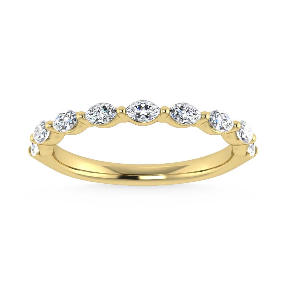 14K Yellow Gold Lab Grown Diamond 1/3 Ct.Tw. Marquise Shape Stackable Band (1 of 4)
