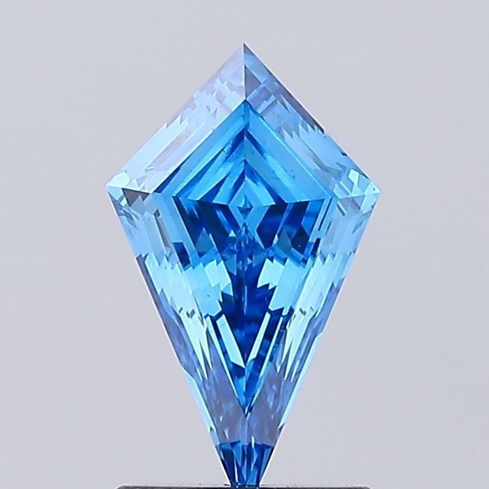 Loose Diamond - KITE 1.03ct Fancy Vivid Blue VS1: Loose Diamond - KITE 1.03ct Fancy Vivid Blue VS1 Source: This is a real non-mined Diamond that has been grown in a lab Shape: KITE Carats: 1.03 Color: Fancy Vivid Blue Certification: IGI Video: