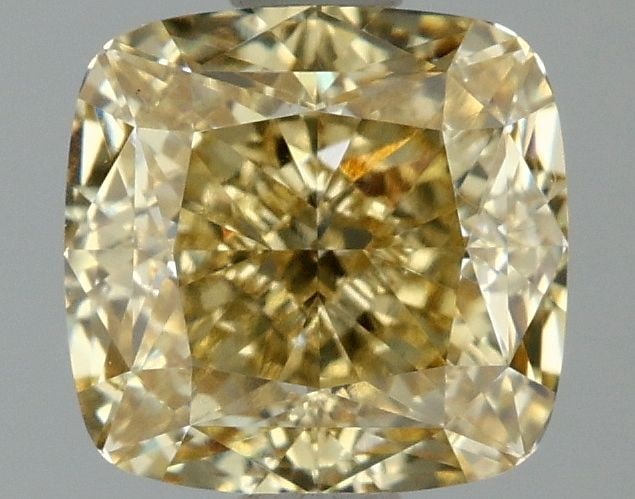 Loose Diamond - CUSHION MODIFIED 1.58ct Fancy Intense Brownish Yellow VVS2 (1 of 1)