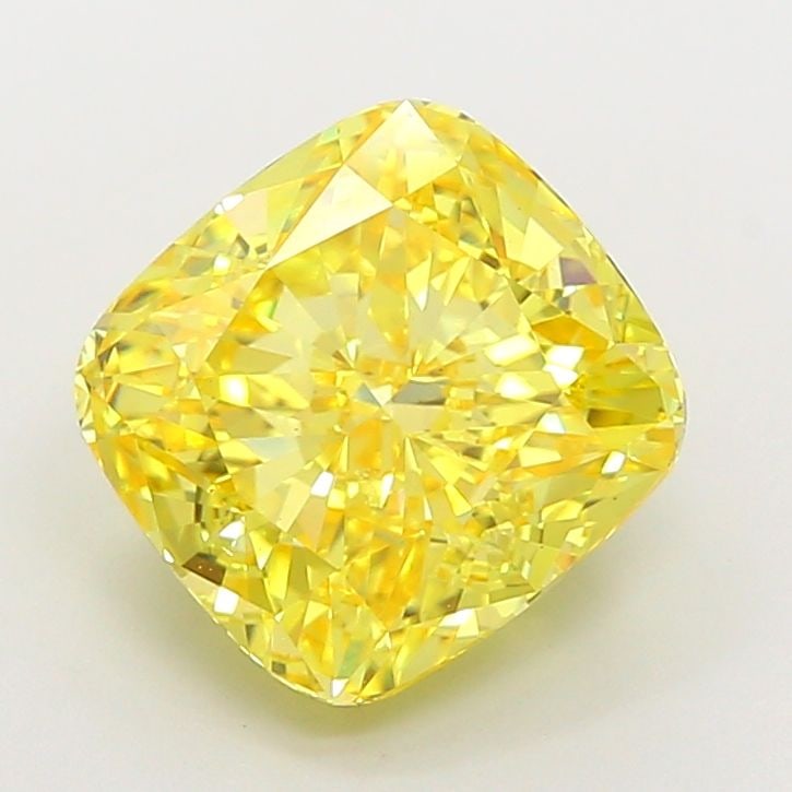 Loose Diamond - CUSHION MODIFIED 5.14ct Fancy Vivid Yellow VS1: Loose Diamond - CUSHION MODIFIED 5.14ct Fancy Vivid Yellow VS1 Source: This is a real non-mined Diamond that has been grown in a lab Shape: CUSHION MODIFIED Carats: 5.14 Color: Fancy Vivid Yellow Cert