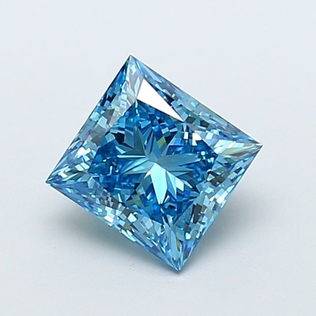 Loose Diamond - PRINCESS 2.21ct Fancy Vivid Blue VVS2: Loose Diamond - PRINCESS 2.21ct Fancy Vivid Blue VVS2 Source: This is a real non-mined Diamond that has been grown in a lab Shape: PRINCESS Carats: 2.21 Color: Fancy Vivid Blue Certification: IGI Vide