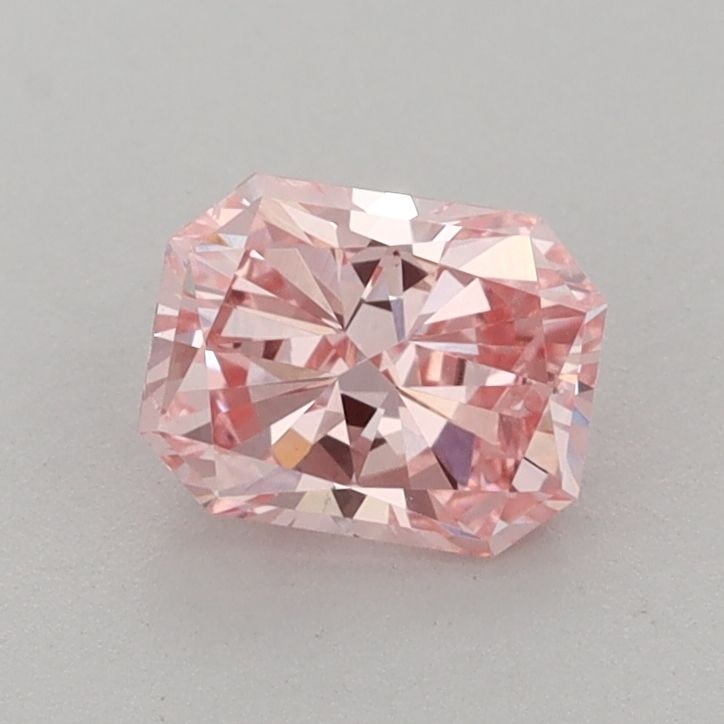 Loose Diamond - RADIANT 0.86ct Fancy Vivid Pink VS2: Loose Diamond - RADIANT 0.86ct Fancy Vivid Pink VS2 Source: This is a real non-mined Diamond that has been grown in a lab Shape: RADIANT Carats: 0.86 Color: Fancy Vivid Pink Certification: IGI Video: