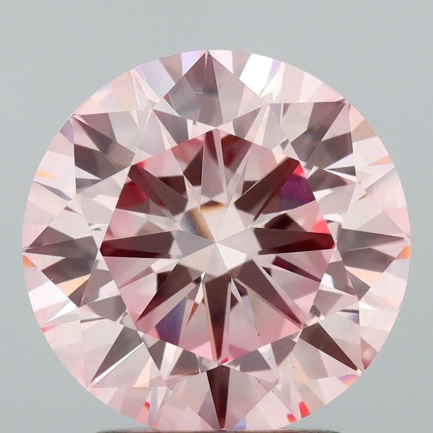 Loose Diamond - ROUND 2.38ct Fancy Intense Pink VS1: Loose Diamond - ROUND 2.38ct Fancy Intense Pink VS1 Source: This is a real non-mined Diamond that has been grown in a lab Shape: ROUND Carats: 2.38 Color: Fancy Intense Pink Certification: IGI Video: