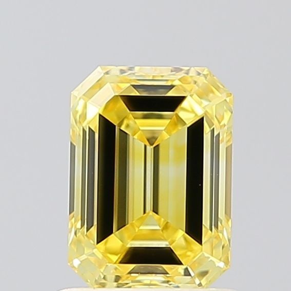 Loose Diamond - EMERALD 1.02ct Fancy Vivid Yellow VS1: Loose Diamond - EMERALD 1.02ct Fancy Vivid Yellow VS1 Source: This is a real non-mined Diamond that has been grown in a lab Shape: EMERALD Carats: 1.02 Color: Fancy Vivid Yellow Certification: IGI Vid