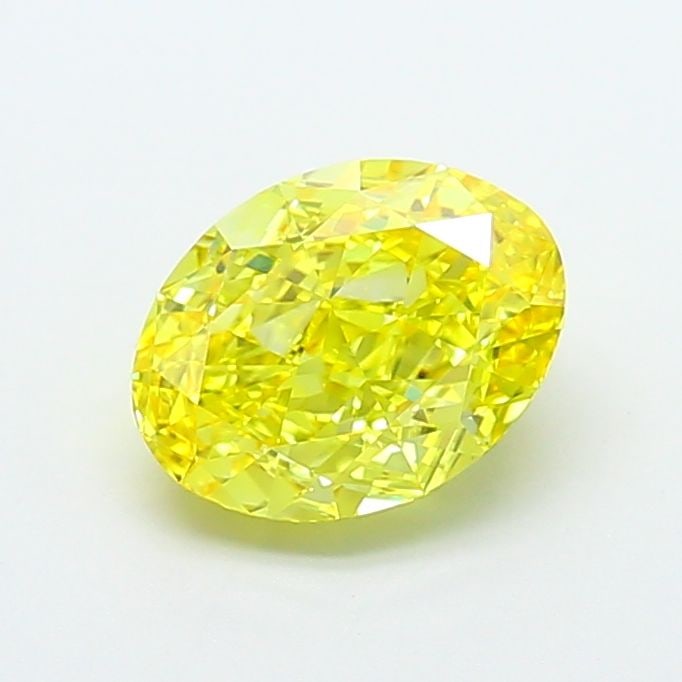 Loose Diamond - OVAL 2.64ct Fancy Vivid Yellow VS1: Loose Diamond - OVAL 2.64ct Fancy Vivid Yellow VS1 Source: This is a real non-mined Diamond that has been grown in a lab Shape: OVAL Carats: 2.64 Color: Fancy Vivid Yellow Certification: IGI Video:
