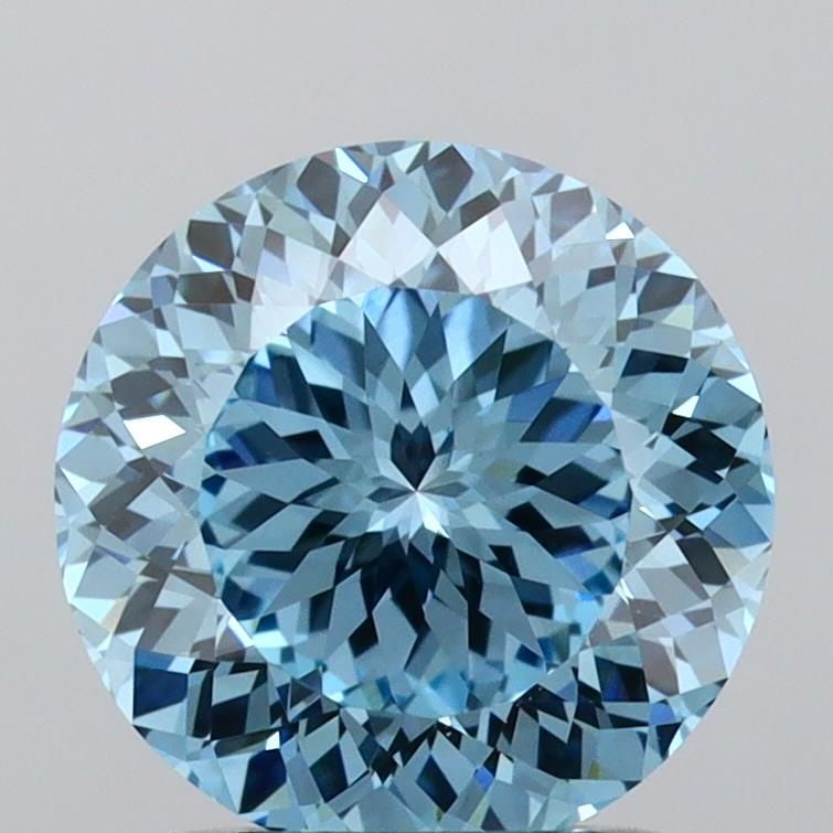 Loose Diamond - ROUND 1.53ct Fancy Intense Blue VVS2: Loose Diamond - ROUND 1.53ct Fancy Intense Blue VVS2 Source: This is a real non-mined Diamond that has been grown in a lab Shape: ROUND Carats: 1.53 Color: Fancy Intense Blue Certification: IGI Video: