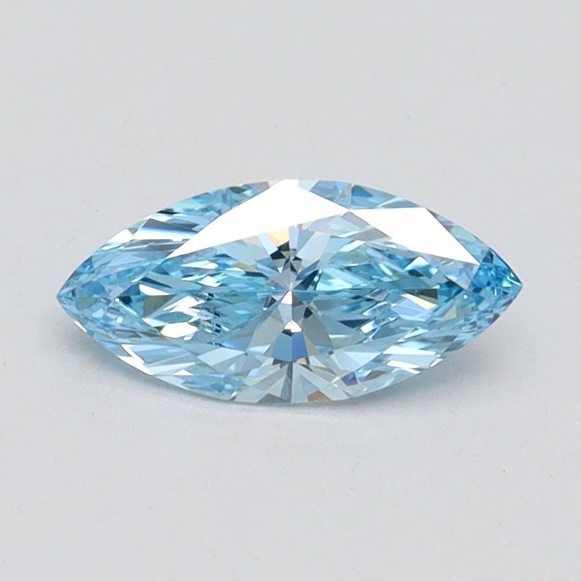 Loose Diamond - MARQUISE 0.6ct Fancy Vivid Blue VS1: Loose Diamond - MARQUISE 0.6ct Fancy Vivid Blue VS1 Source: This is a real non-mined Diamond that has been grown in a lab Shape: MARQUISE Carats: 0.6 Color: Fancy Vivid Blue Certification: IGI Video: