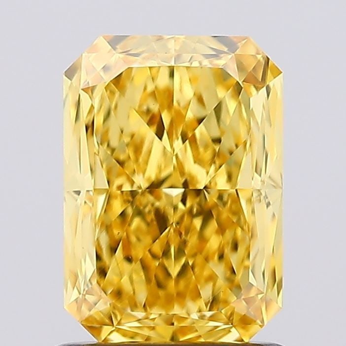 Loose Diamond - RADIANT 1.51ct Fancy Vivid Yellow VS1: Loose Diamond - RADIANT 1.51ct Fancy Vivid Yellow VS1 Source: This is a real non-mined Diamond that has been grown in a lab Shape: RADIANT Carats: 1.51 Color: Fancy Vivid Yellow Certification: IGI Vid