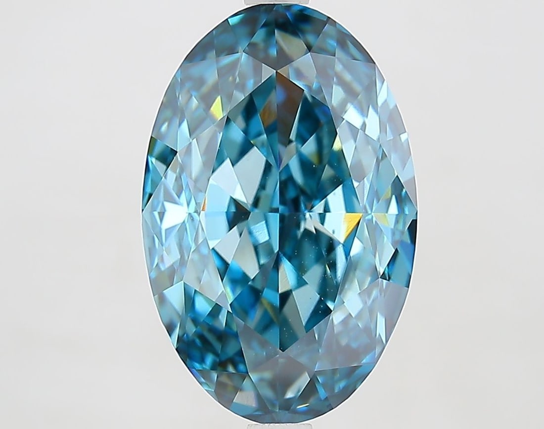 Loose Diamond - OVAL 6.01ct Fancy Vivid Blue VVS2: Loose Diamond - OVAL 6.01ct Fancy Vivid Blue VVS2 Source: This is a real non-mined Diamond that has been grown in a lab Shape: OVAL Carats: 6.01 Color: Fancy Vivid Blue Certification: IGI Video: