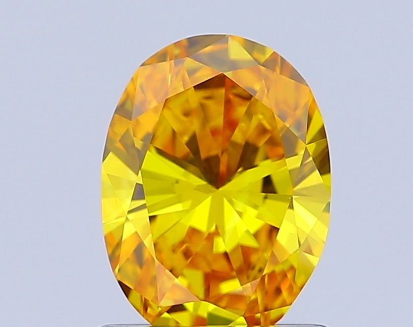 Loose Diamond - OVAL 1.0ct Fancy Vivid Yellow VVS2: Loose Diamond - OVAL 1.0ct Fancy Vivid Yellow VVS2 Source: This is a real non-mined Diamond that has been grown in a lab Shape: OVAL Carats: 1.0 Color: Fancy Vivid Yellow Certification: IGI Video:
