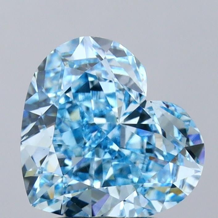 Loose Diamond - HEART 3.05ct Fancy Vivid Blue VVS2: Loose Diamond - HEART 3.05ct Fancy Vivid Blue VVS2 Source: This is a real non-mined Diamond that has been grown in a lab Shape: HEART Carats: 3.05 Color: Fancy Vivid Blue Certification: IGI Video:
