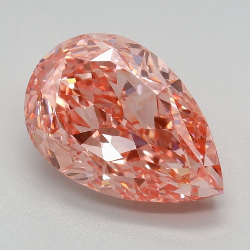 Loose Diamond - PEAR 2.47ct Fancy Vivid Pink VS1: Loose Diamond - PEAR 2.47ct Fancy Vivid Pink VS1 Source: This is a real non-mined Diamond that has been grown in a lab Shape: PEAR Carats: 2.47 Color: Fancy Vivid Pink Certification: IGI Video: